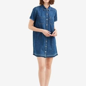 Levi's Andie denim short sleeve shirt dress